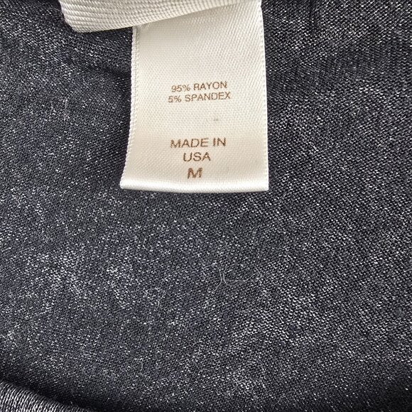 Daytrip Womens Black Long Sleeve Top Medium Rayon Blend Graphic Y2k - Picture 4 of 7